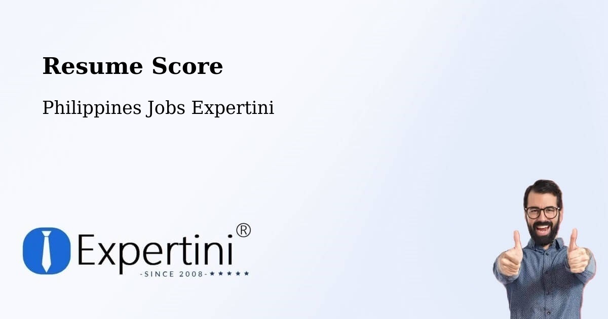 Resume Score & Job Description Match Tool – Mabalacat - Philippines Jobs Expertini